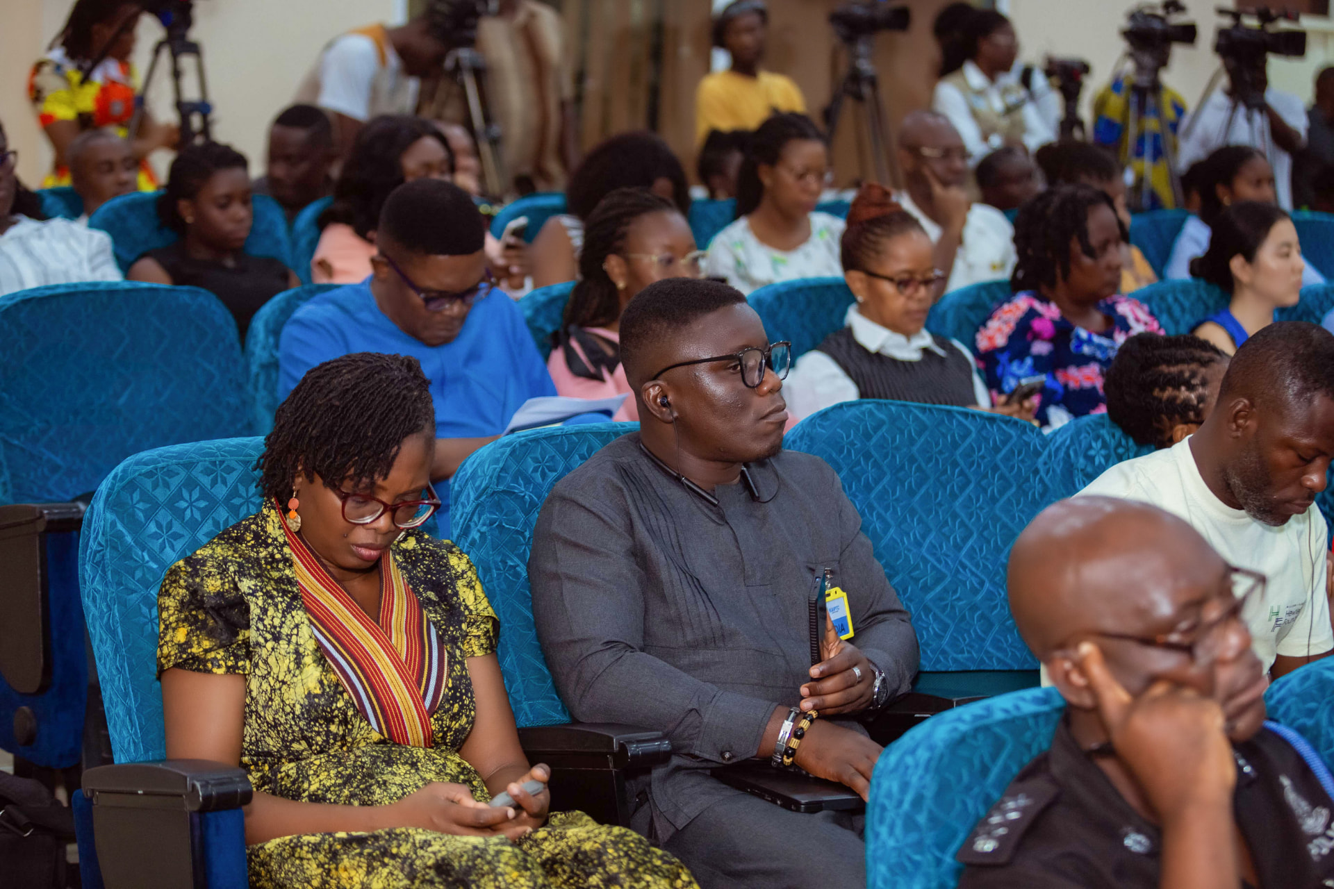 Participants following the proceedings in the KAIPTC auditorium